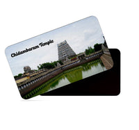 dhcrafts Multicolor Tamil Nadu Chidambaram Temple Design Rectangular Rubber Matte Finish Fridge Magnet / Magnetic Card Pack of 1 (8.6cm x 5.4cm)
