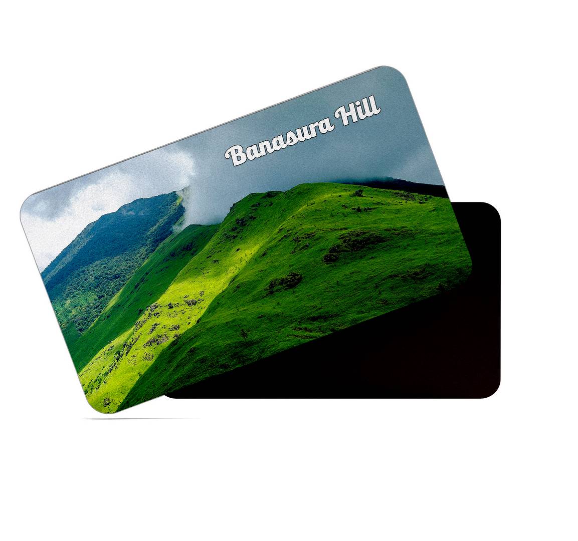 dhcrafts Multicolor Kerala Banasura Hills Design Rectangular Rubber Matte Finish Fridge Magnet / Magnetic Card Pack of 1 (8.6cm x 5.4cm)