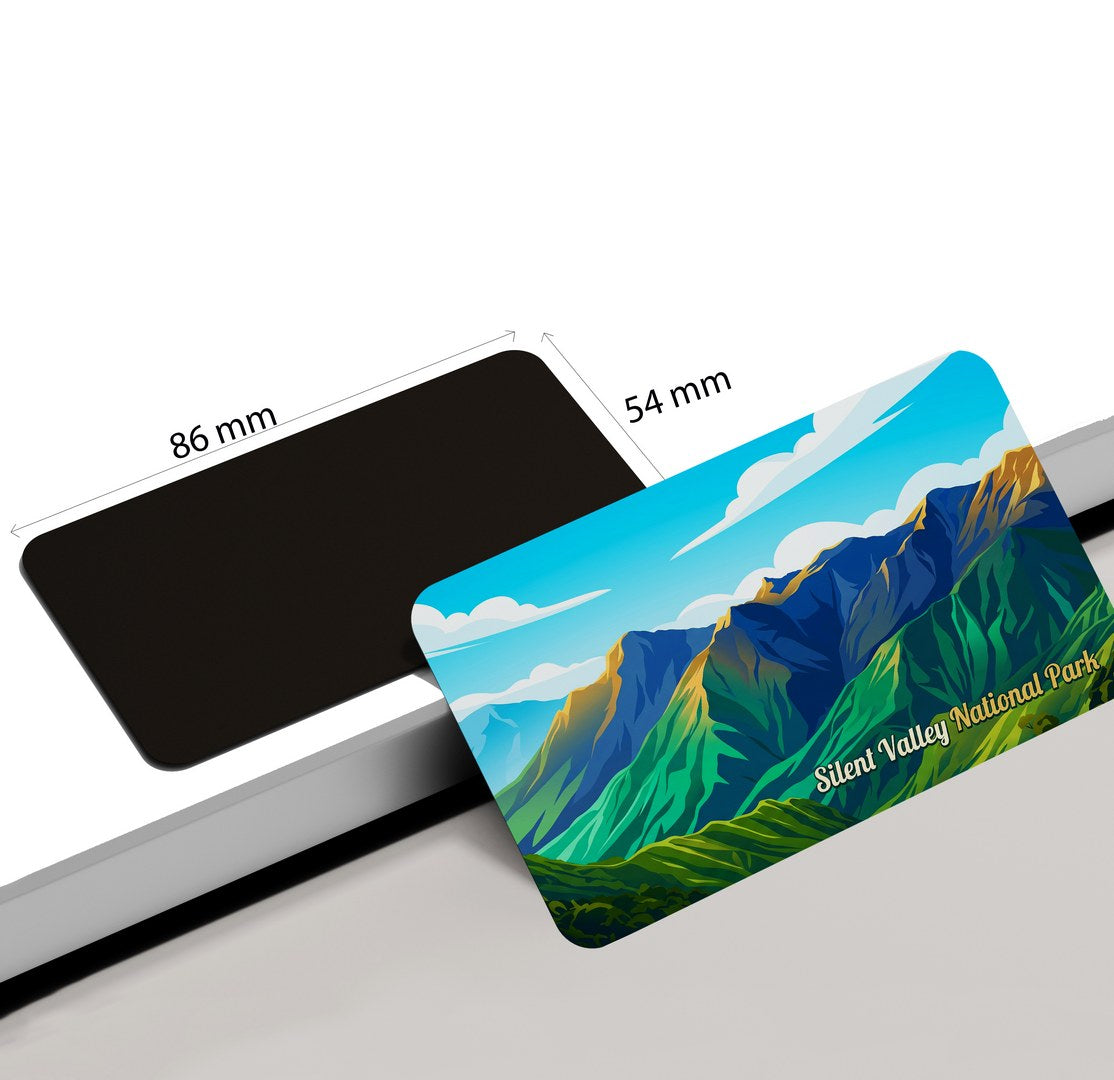 dhcrafts Multicolor Kerala Silent Valley National Park D2 Design Rectangular Fridge Magnet Pack of 1 (8.6cm x 5.4cm)