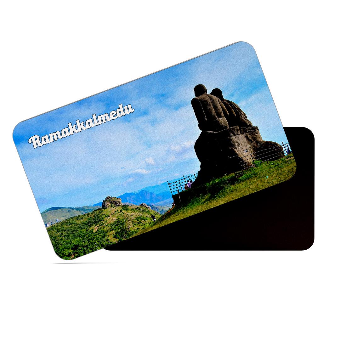 dhcrafts Multicolor Kerala Ramakkalmedu Design Rectangular Rubber Matte Finish Fridge Magnet / Magnetic Card Pack of 1 (8.6cm x 5.4cm)