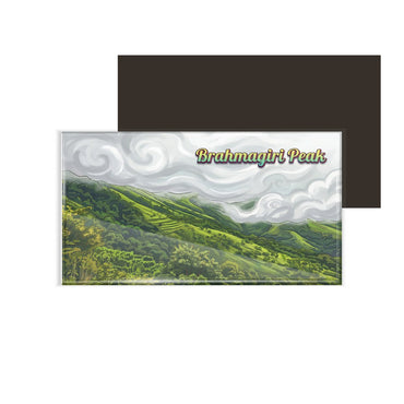 dhcrafts Multicolor Kerala Brahmagiri Peak Design Rectangular Fridge Magnet Pack of 1 (8.6cm x 5.4cm)