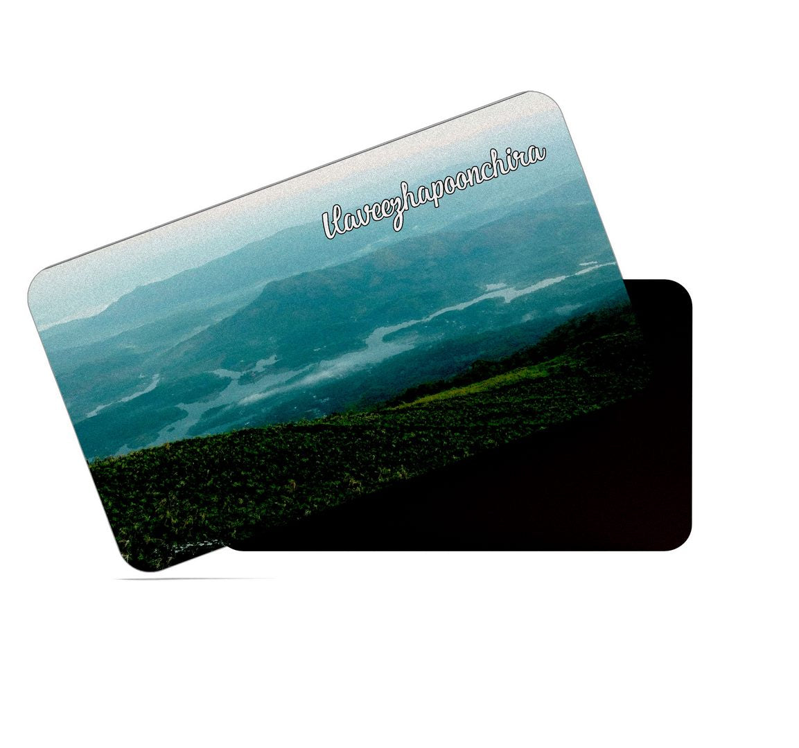 dhcrafts Multicolor Kerala Ilaveezhapoonchira Design Rectangular Rubber Matte Finish Fridge Magnet / Magnetic Card Pack of 1 (8.6cm x 5.4cm)