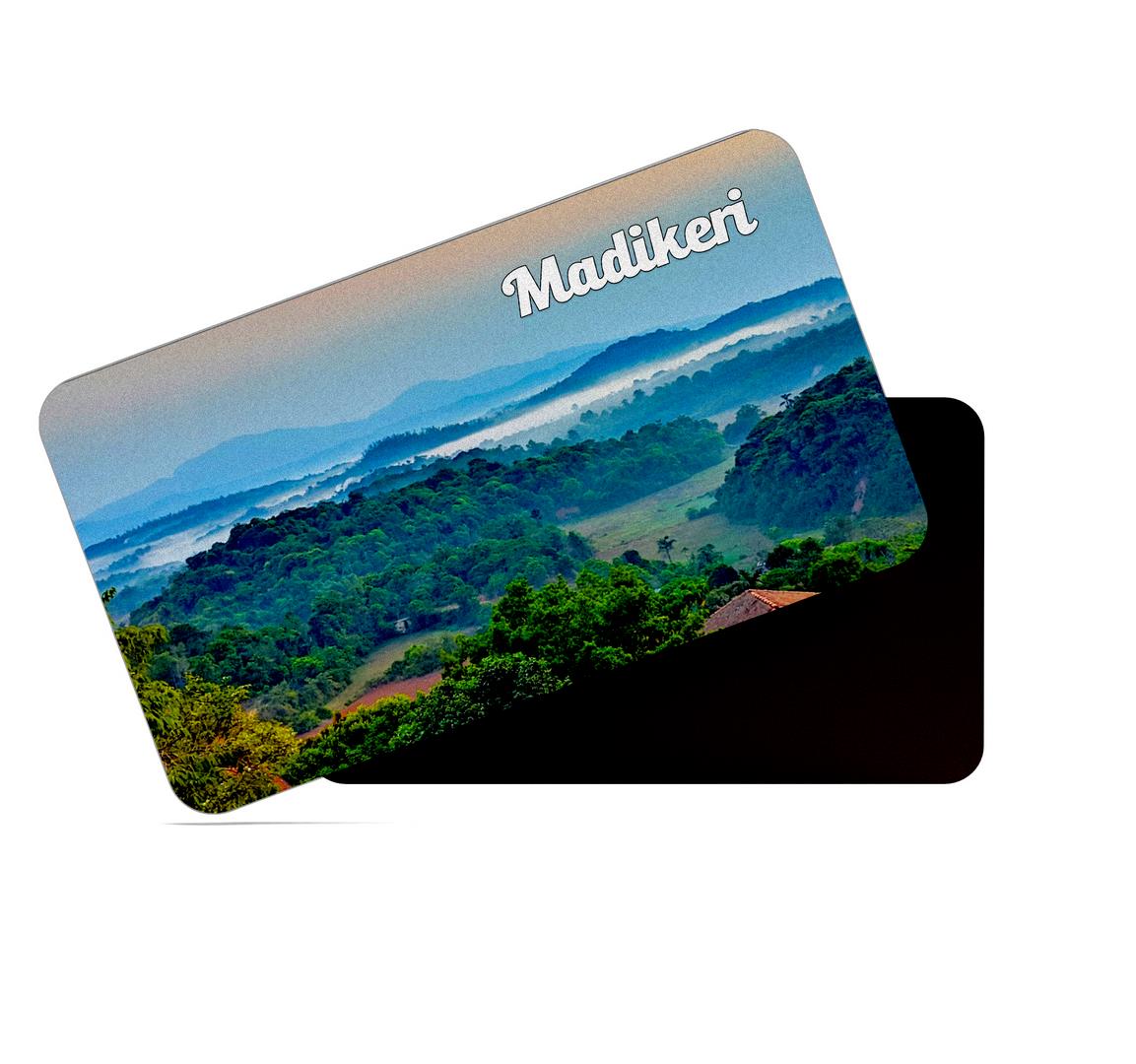 dhcrafts Multicolor Karnataka Madikeri Design Rectangular Rubber Matte Finish Fridge Magnet / Magnetic Card Pack of 1 (8.6cm x 5.4cm)