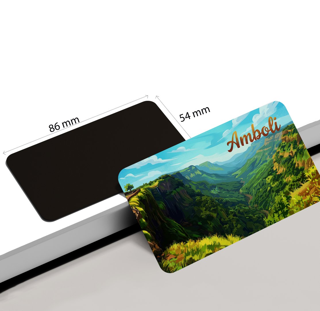 dhcrafts Multicolor Maharashtra Amboli Design Rectangular Fridge Magnet Pack of 1 (8.6cm x 5.4cm)