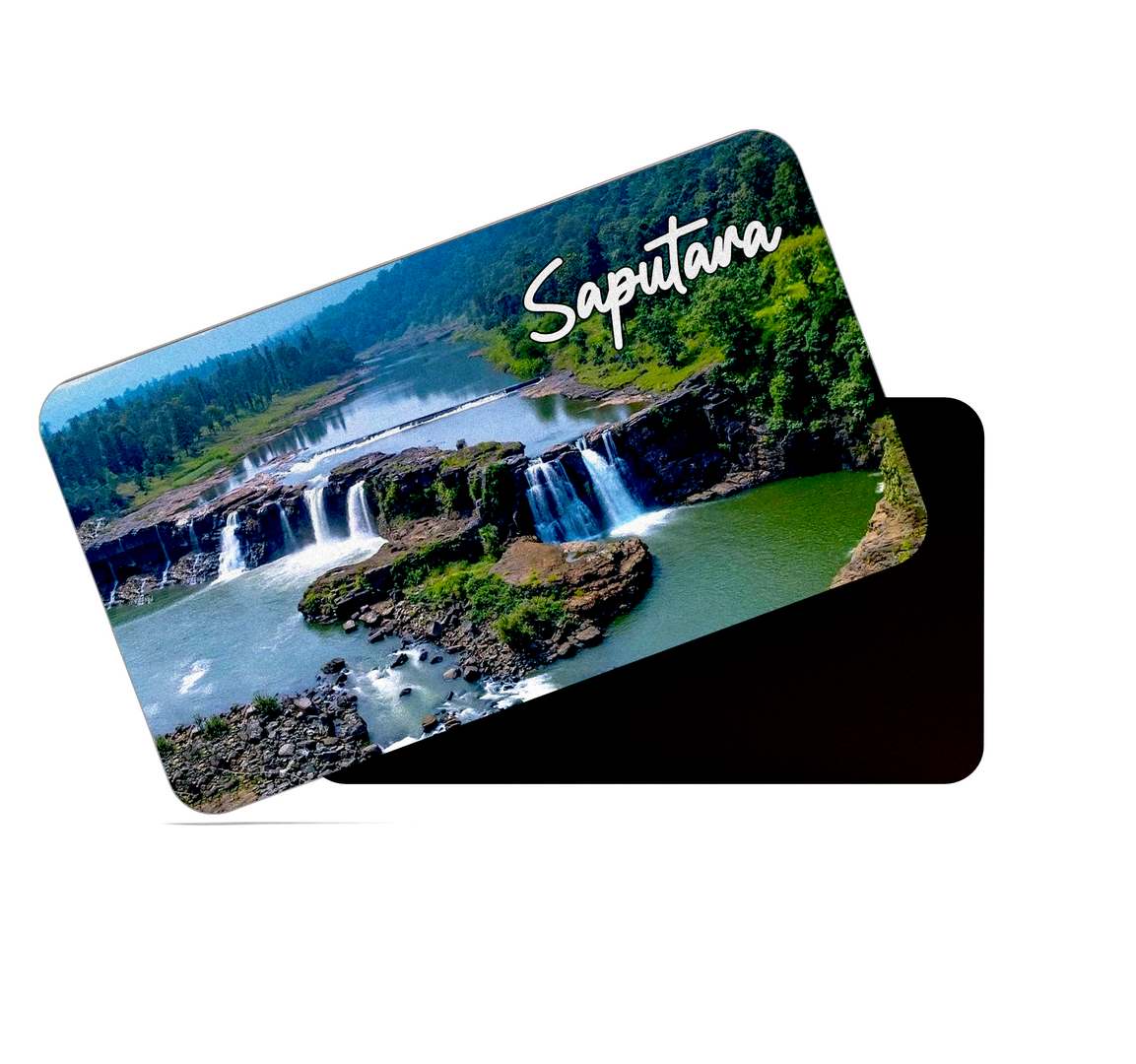 dhcrafts Multicolor Gujarat Saputara Design Rectangular Rubber Matte Finish Fridge Magnet / Magnetic Card Pack of 1 (8.6cm x 5.4cm)