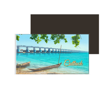 dhcrafts Multicolor Odisha Cuttack Design Rectangular Fridge Magnet Pack of 1 (8.6cm x 5.4cm)
