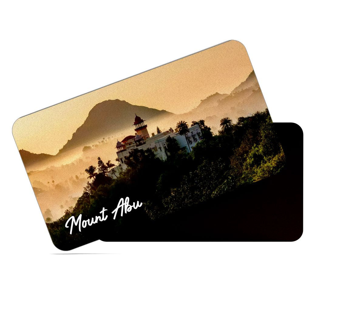 dhcrafts Multicolor Rajasthan Mount Abu D1 Design Rectangular Rubber Matte Finish Fridge Magnet / Magnetic Card Pack of 1 (8.6cm x 5.4cm)
