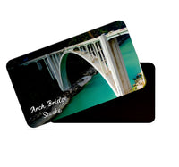 dhcrafts Multicolor West Bengal Arch Bridge Sevoke Design Rectangular Rubber Matte Finish Fridge Magnet / Magnetic Card Pack of 1 (8.6cm x 5.4cm)
