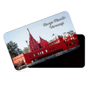 dhcrafts Multicolor Uttar Pradesh Durga Mandir Varanasi Design Rectangular Rubber Matte Finish Fridge Magnet / Magnetic Card Pack of 1 (8.6cm x 5.4cm)