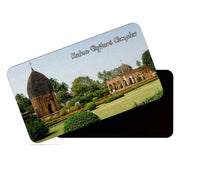 dhcrafts Multicolor West Bengal Kalna Rajbari Complex Design Rectangular Rubber Matte Finish Fridge Magnet / Magnetic Card Pack of 1 (8.6cm x 5.4cm)