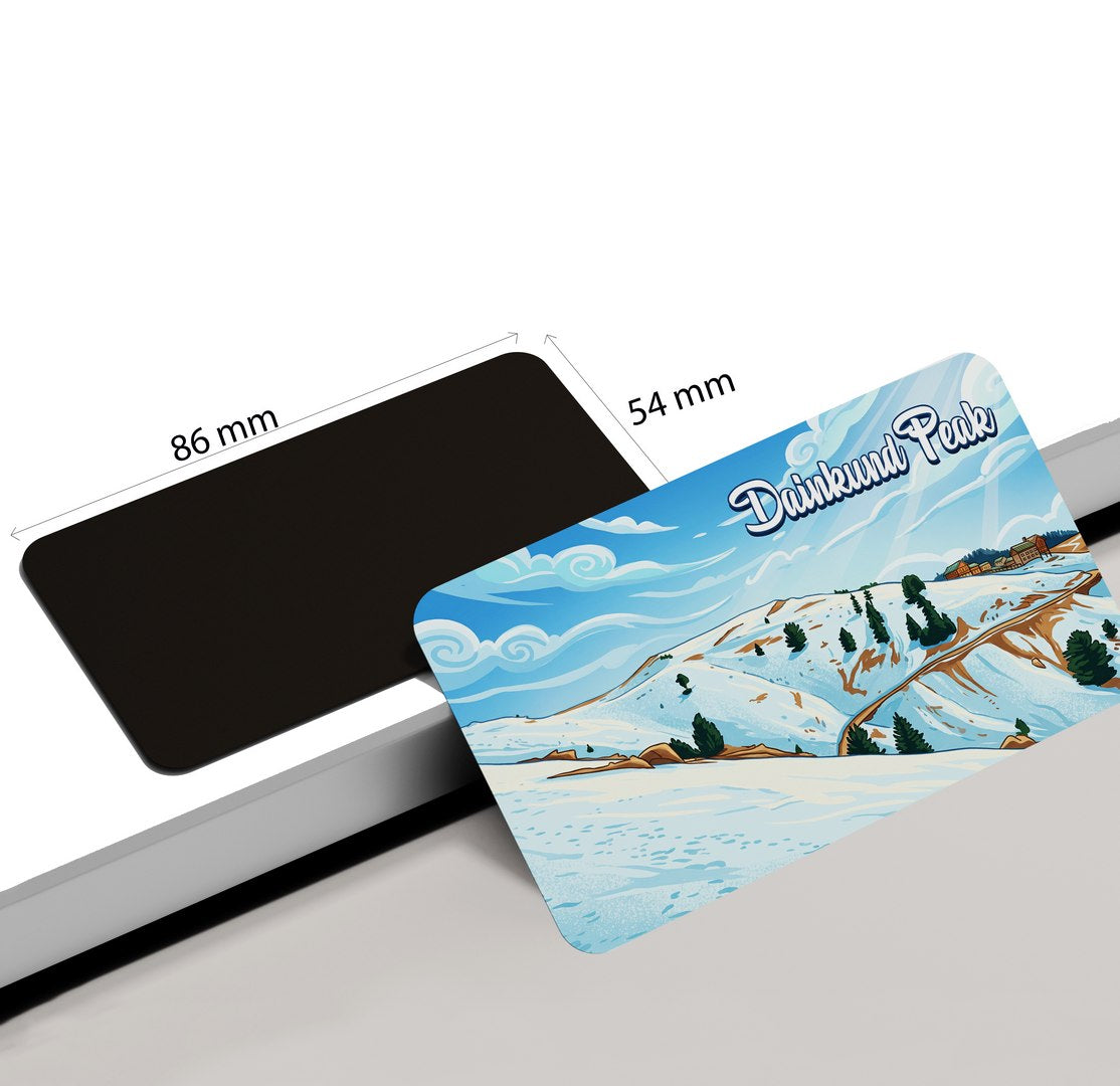 dhcrafts Multicolor Himachal Pradesh Dainkund Peak Design Rectangular Fridge Magnet Pack of 1 (8.6cm x 5.4cm)