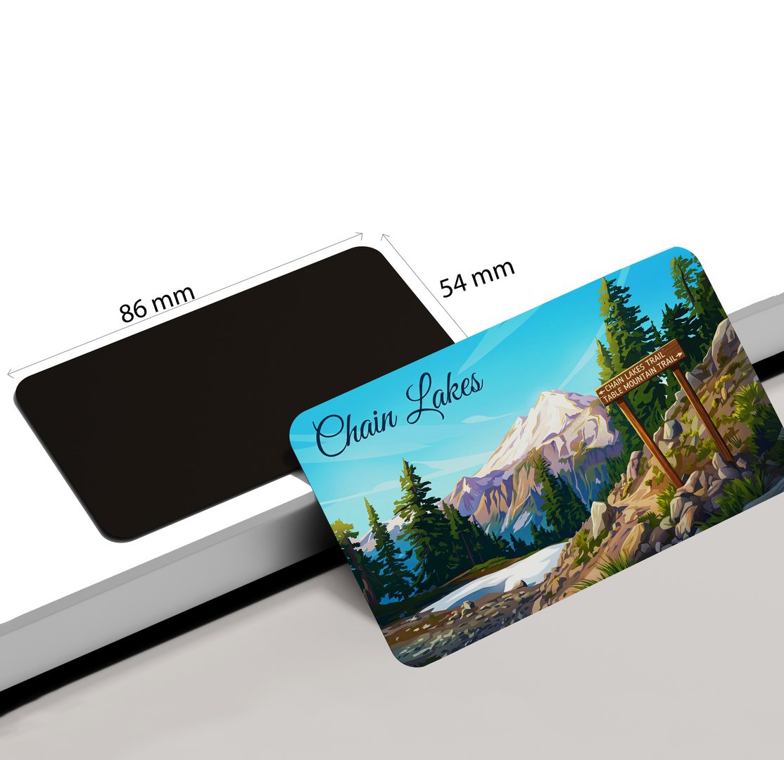 dhcrafts Multicolor Chain Lake Design Rectangular Fridge Magnet Pack of 1 (8.6cm x 5.4cm)