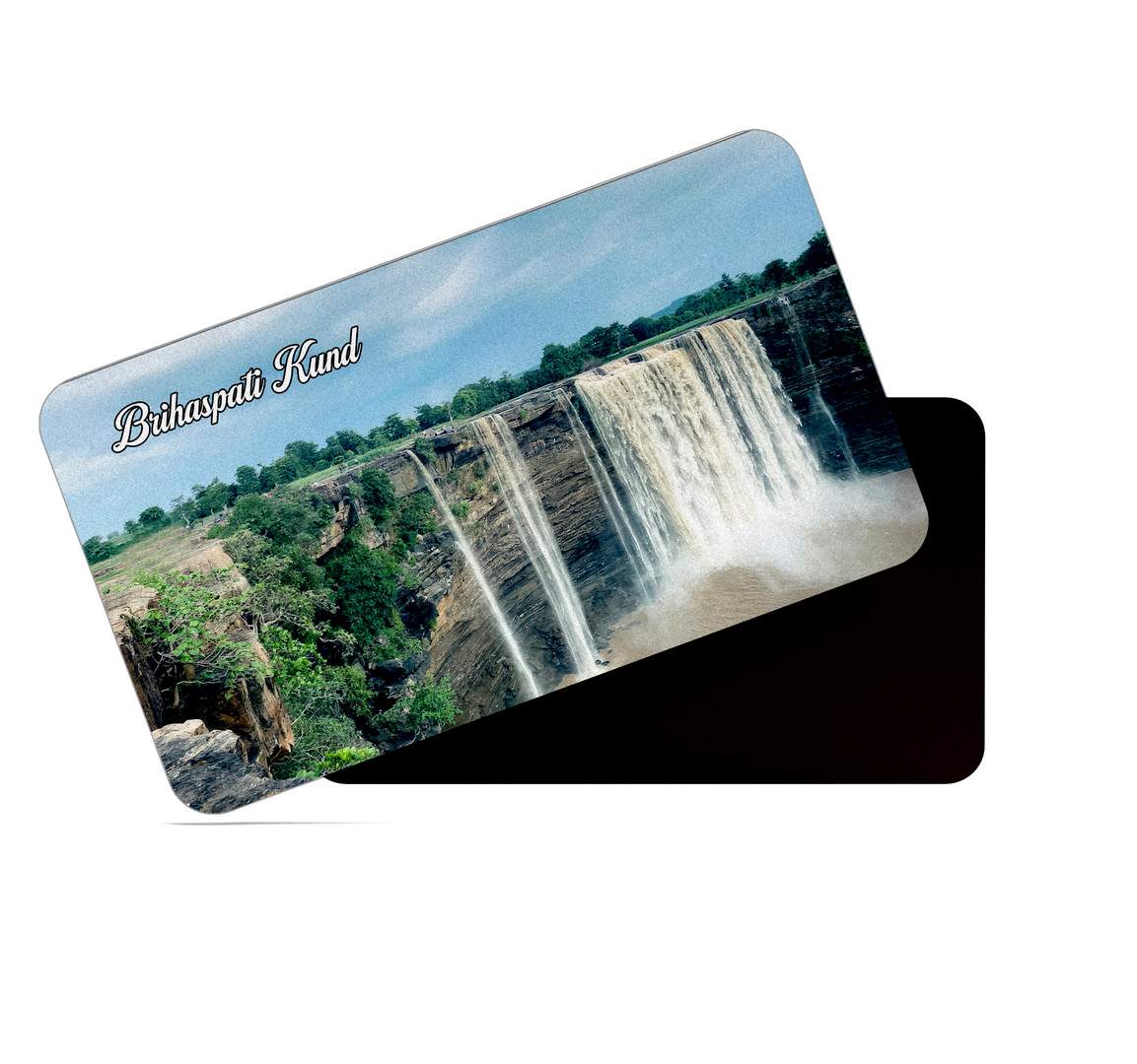 dhcrafts Multicolor Madhya Pradesh Brihaspati Kund Design Rectangular Rubber Matte Finish Fridge Magnet / Magnetic Card Pack of 1 (8.6cm x 5.4cm)