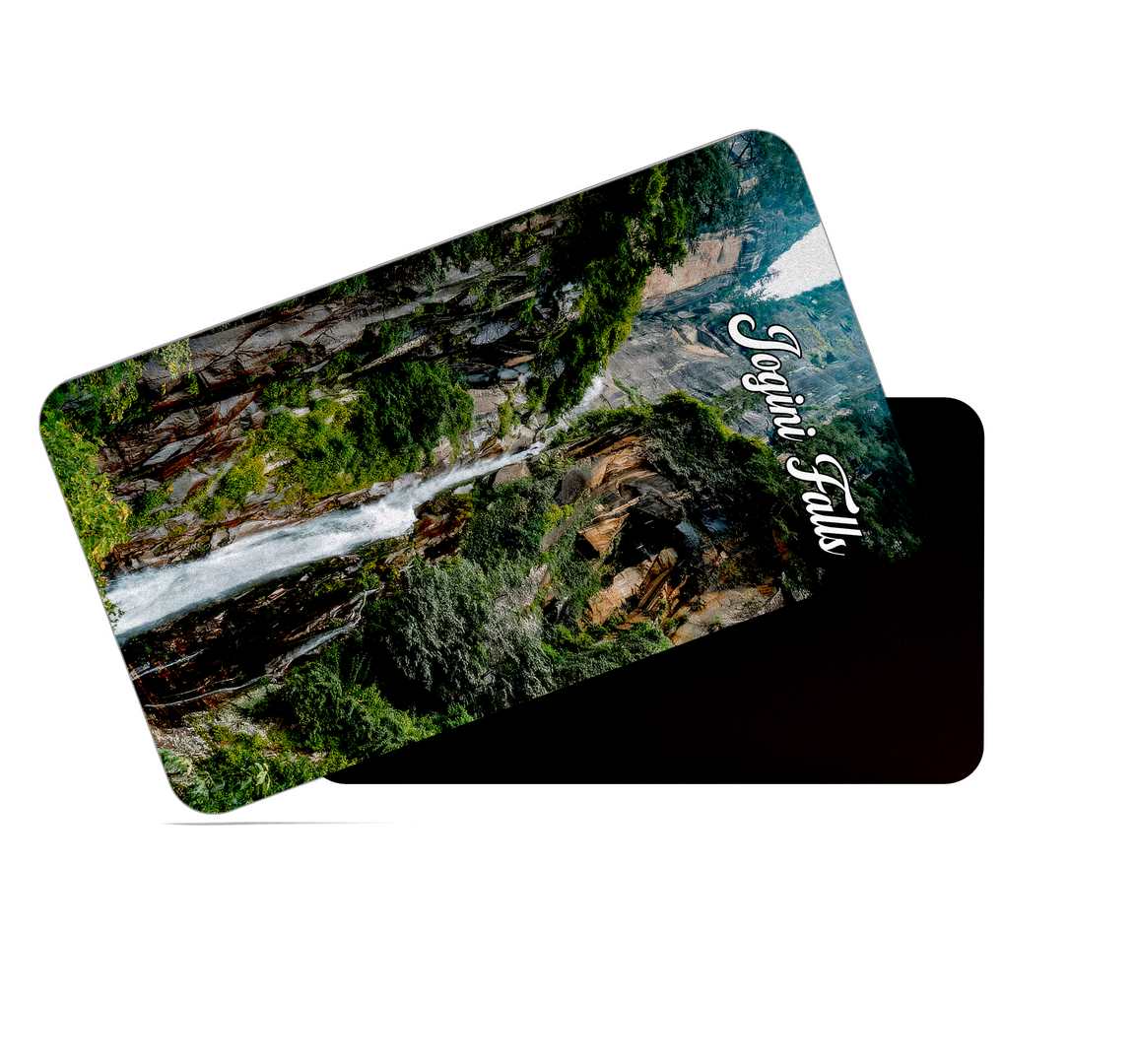 dhcrafts Multicolor Himachal Pradesh Jogini Falls D2 Design Rectangular Rubber Matte Finish Fridge Magnet / Magnetic Card Pack of 1 (8.6cm x 5.4cm)
