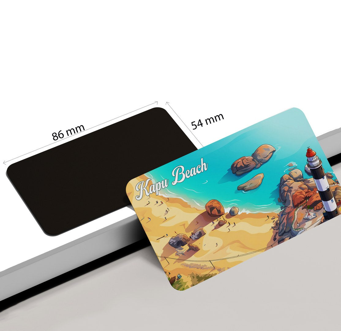 dhcrafts Multicolor Karnataka Kapu Beach Design Rectangular Fridge Magnet Pack of 1 (8.6cm x 5.4cm)
