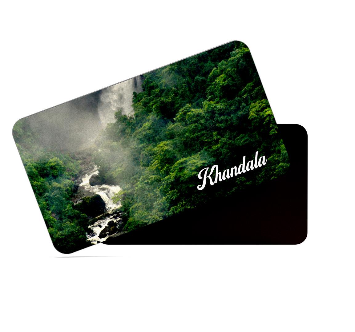 dhcrafts Multicolor Maharashtra Khandala Design Rectangular Rubber Matte Finish Fridge Magnet / Magnetic Card Pack of 1 (8.6cm x 5.4cm)