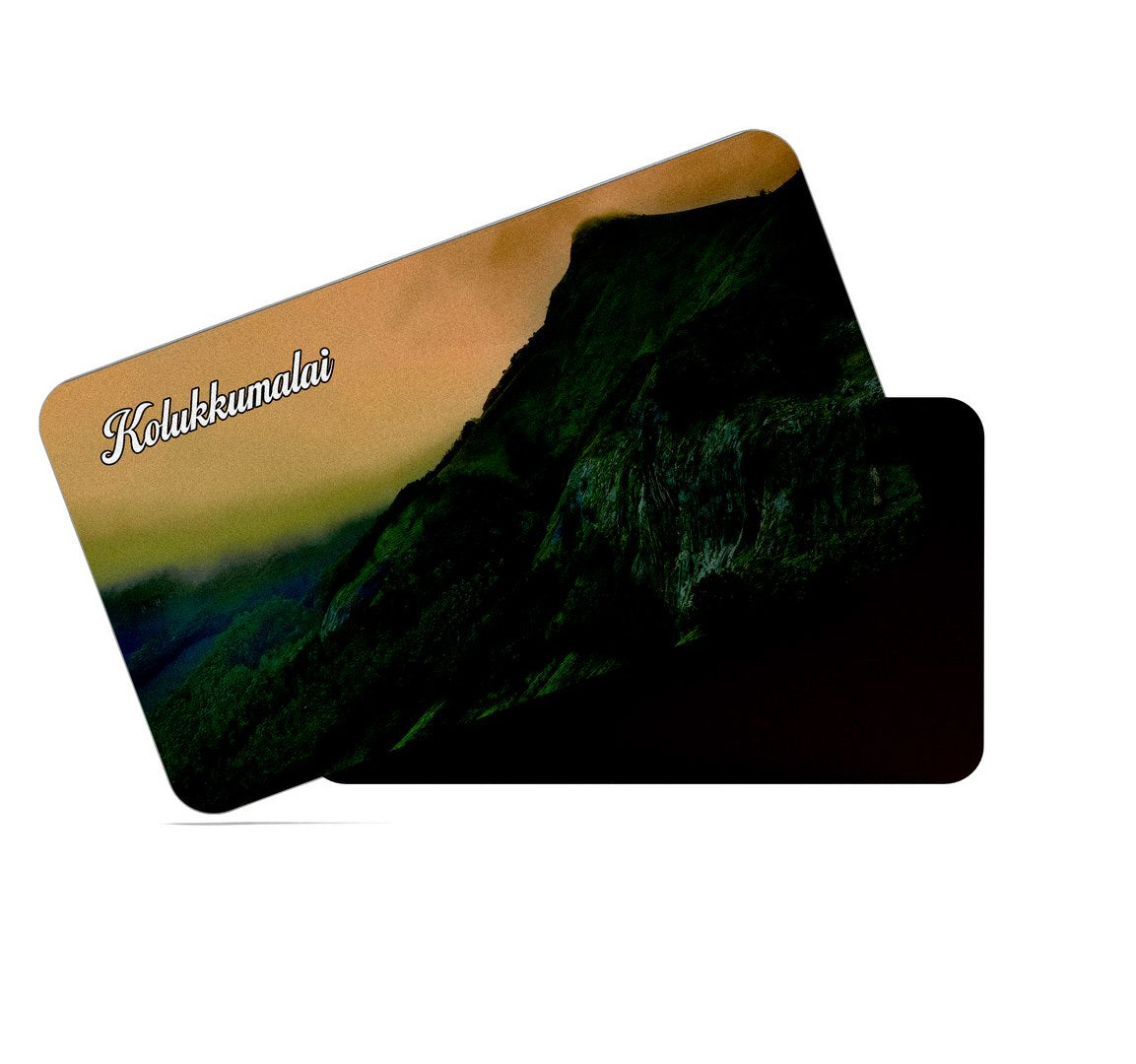 dhcrafts Multicolor Tamil Nadu Kolukkumalai D2 Design Rectangular Rubber Matte Finish Fridge Magnet / Magnetic Card Pack of 1 (8.6cm x 5.4cm)