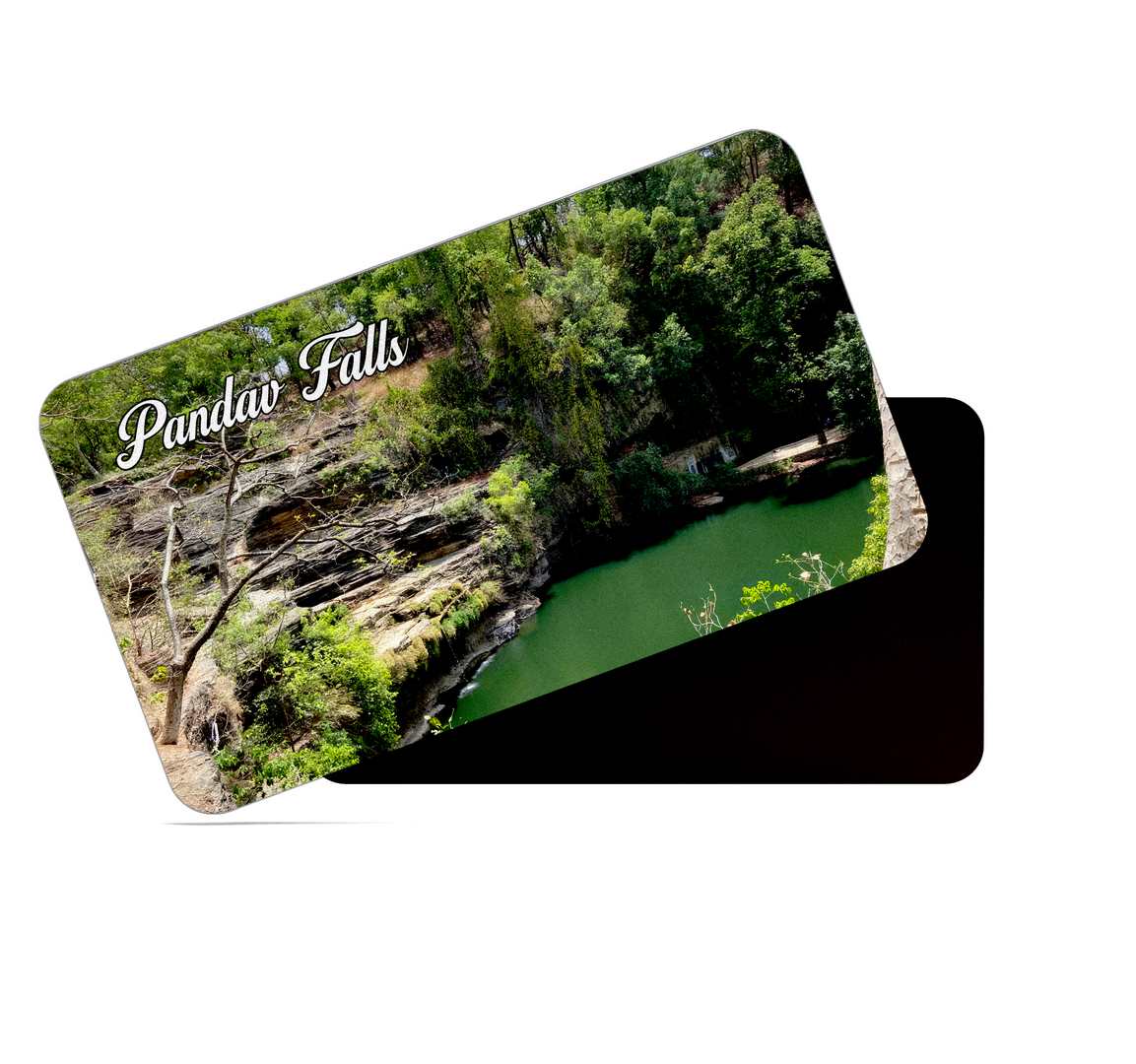 dhcrafts Multicolor Madhya Pradesh Pandav Falls Design Rectangular Rubber Matte Finish Fridge Magnet / Magnetic Card Pack of 1 (8.6cm x 5.4cm)