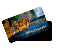dhcrafts Multicolor Maharashtra Tadoba National Park Design Rectangular Rubber Matte Finish Fridge Magnet / Magnetic Card Pack of 1 (8.6cm x 5.4cm)