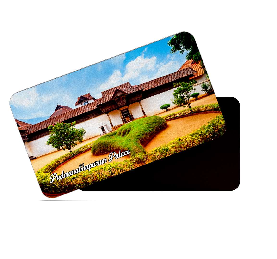 dhcrafts Multicolor Tamil Nadu Padmanabhapuram Palace D2 Design Rectangular Rubber Matte Finish Fridge Magnet / Magnetic Card Pack of 1 (8.6cm x 5.4cm)
