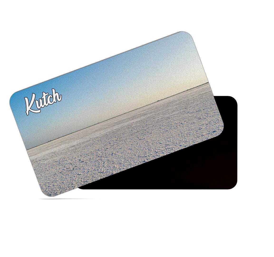 dhcrafts Multicolor Gujarat Kutch Design Rectangular Rubber Matte Finish Fridge Magnet / Magnetic Card Pack of 1 (8.6cm x 5.4cm)