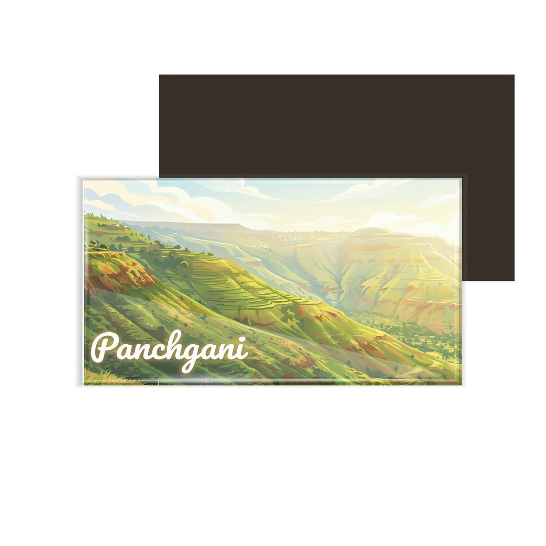 dhcrafts Multicolor Maharashtra Panchgani Design Rectangular Fridge Magnet Pack of 1 (8.6cm x 5.4cm)