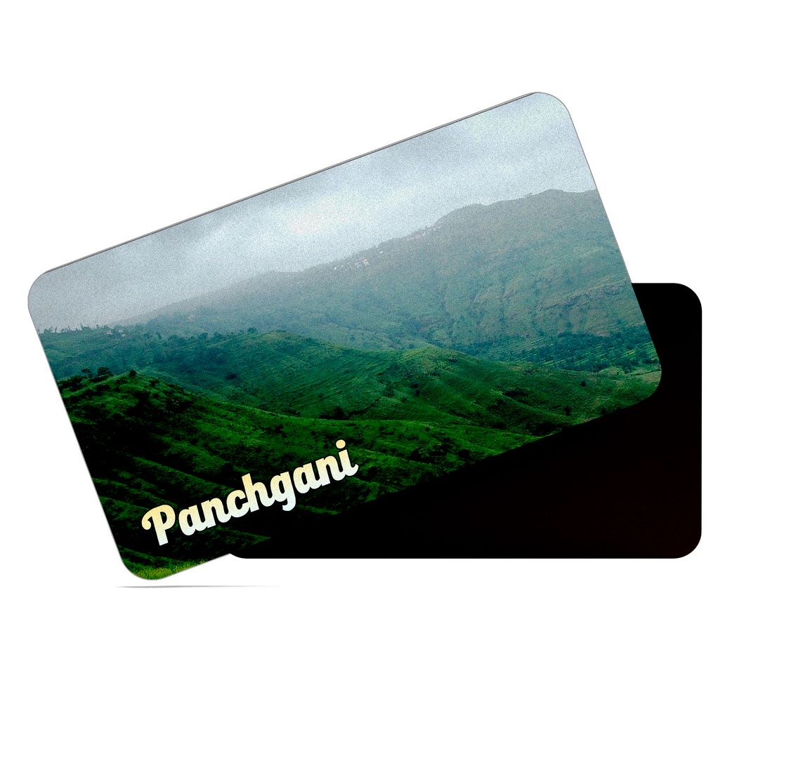 dhcrafts Multicolor Maharashtra Panchgani Design Rectangular Rubber Matte Finish Fridge Magnet / Magnetic Card Pack of 1 (8.6cm x 5.4cm)