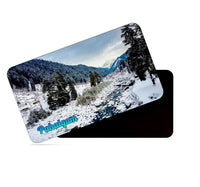 dhcrafts Multicolor Jammu And Kashmir Pahalgam snow Design Rectangular Rubber Matte Finish Fridge Magnet / Magnetic Card Pack of 1 (8.6cm x 5.4cm)