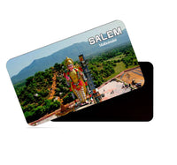 dhcrafts Multicolor Tamil Nadu Salem Muthumalai Design Rectangular Rubber Matte Finish Fridge Magnet / Magnetic Card Pack of 1 (8.6cm x 5.4cm)