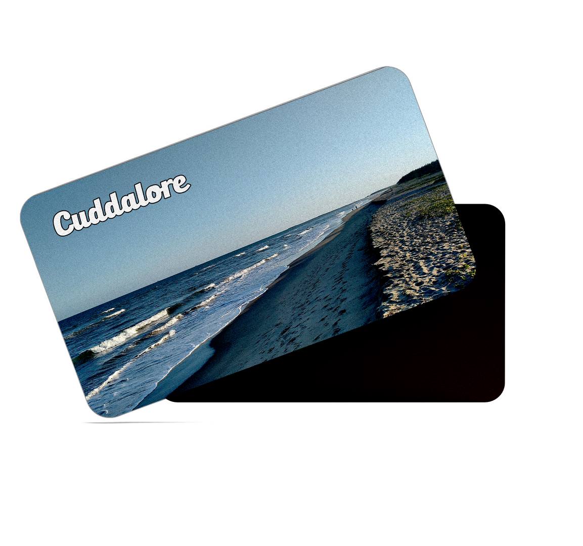 dhcrafts Multicolor Tamil Nadu Cuddalore Design Rectangular Rubber Matte Finish Fridge Magnet / Magnetic Card Pack of 1 (8.6cm x 5.4cm)