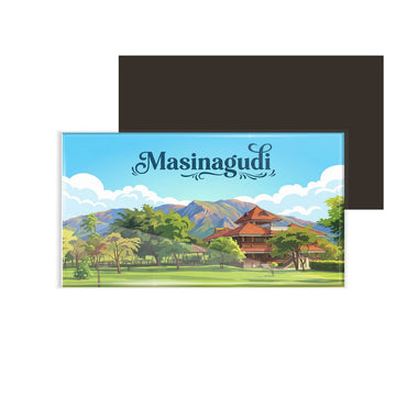 dhcrafts Multicolor Tamil Nadu Masinagudi Design Rectangular Fridge Magnet Pack of 1 (8.6cm x 5.4cm)