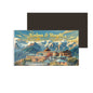 dhcrafts Himachal Pradesh Kalpa and Roghi Design Rectangular Fridge Magnet Pack of 1 (8.6cm x 5.4cm)