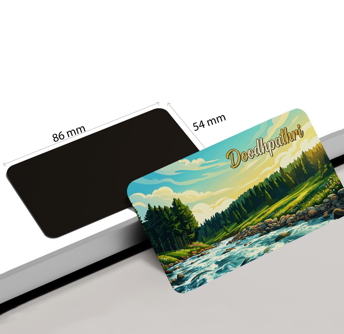 dhcrafts Jammu and Kashmir Doodhpathri Design Rectangular Fridge Magnet Pack of 1 (8.6cm x 5.4cm)