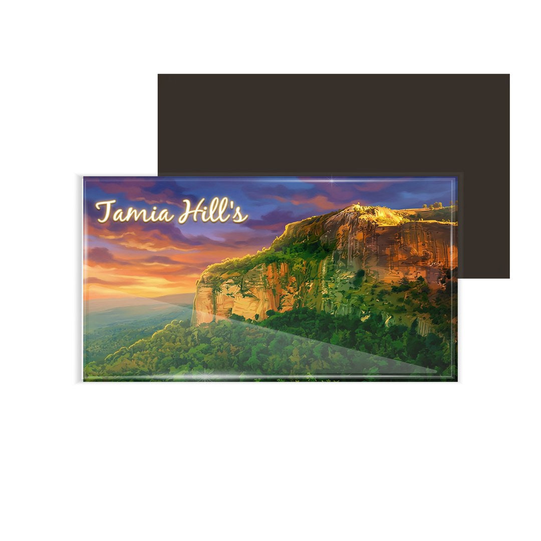 dhcrafts Madhya Pradesh Tamia Hills Design Rectangular Fridge Magnet Pack of 1 (8.6cm x 5.4cm)