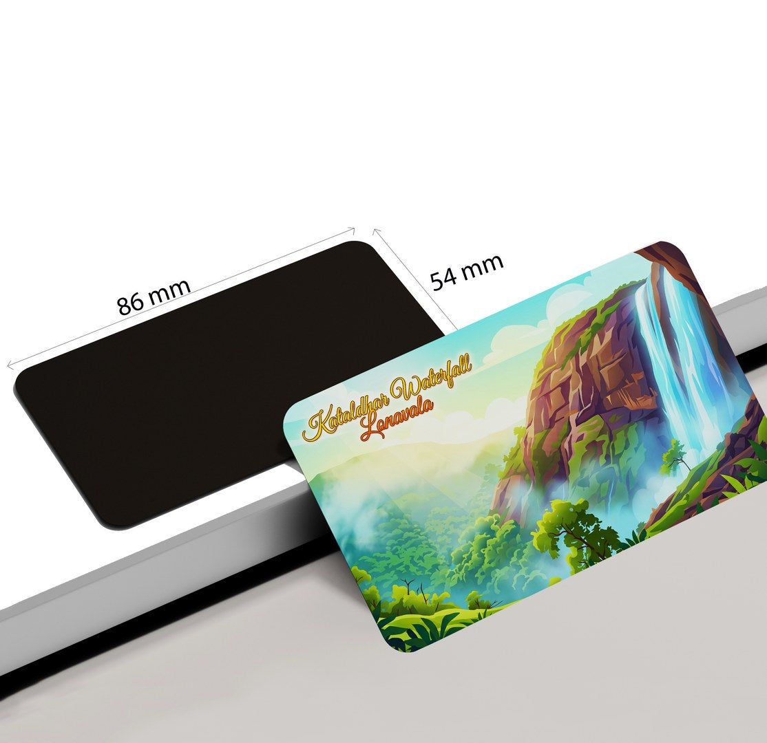 dhcrafts Maharashtra Kataldhar Waterfall Lonavala Design Rectangular Fridge Magnet Pack of 1 (8.6cm x 5.4cm)