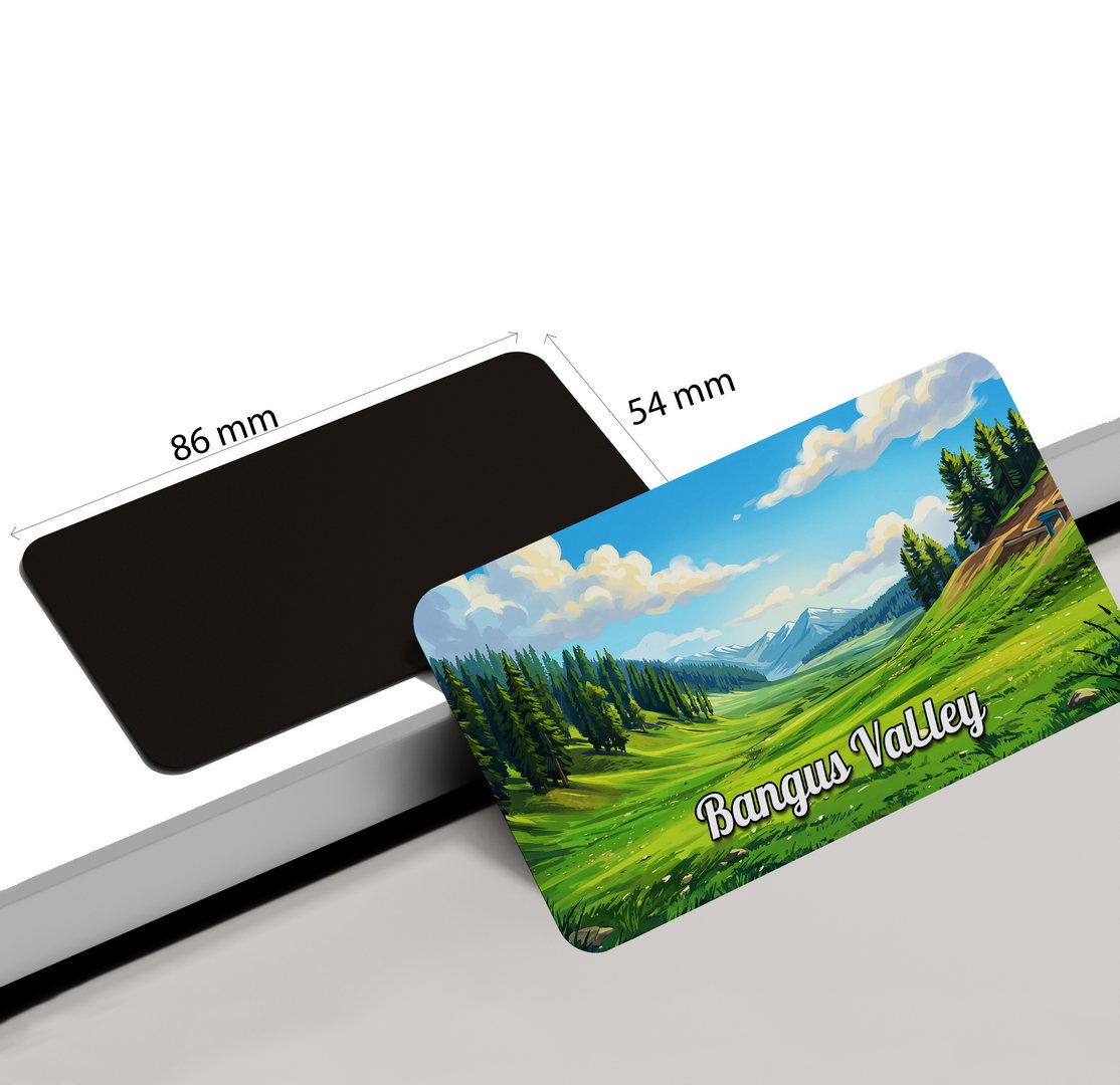 dhcrafts Jammu and Kashmir Bangus Valley Design Rectangular Fridge Magnet Pack of 1 (8.6cm x 5.4cm)
