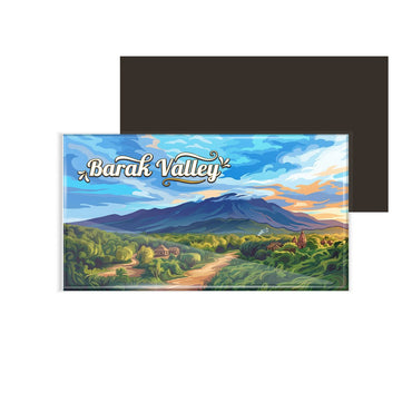 dhcrafts Assam Barak Valley Design Rectangular Fridge Magnet Pack of 1 (8.6cm x 5.4cm)