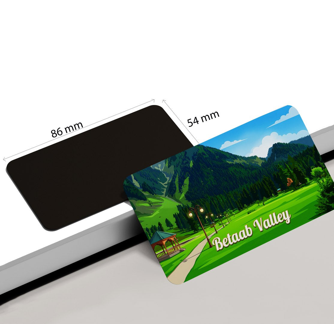 dhcrafts Jammu and Kashmir Betaab Valley Design Rectangular Fridge Magnet Pack of 1 (8.6cm x 5.4cm)