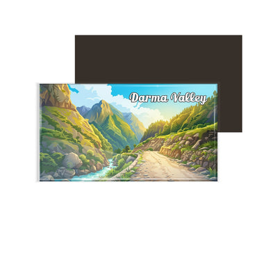 dhcrafts Uttarakhand Darma Valley Design Rectangular Fridge Magnet Pack of 1 (8.6cm x 5.4cm)