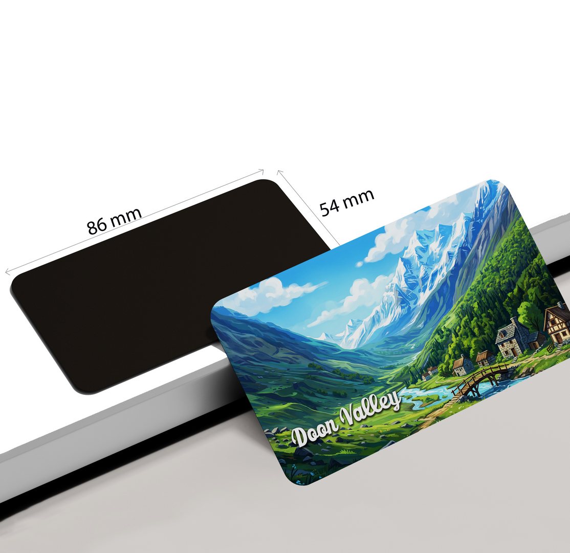 dhcrafts Uttarakhand Doon Valley Design Rectangular Fridge Magnet Pack of 1 (8.6cm x 5.4cm)