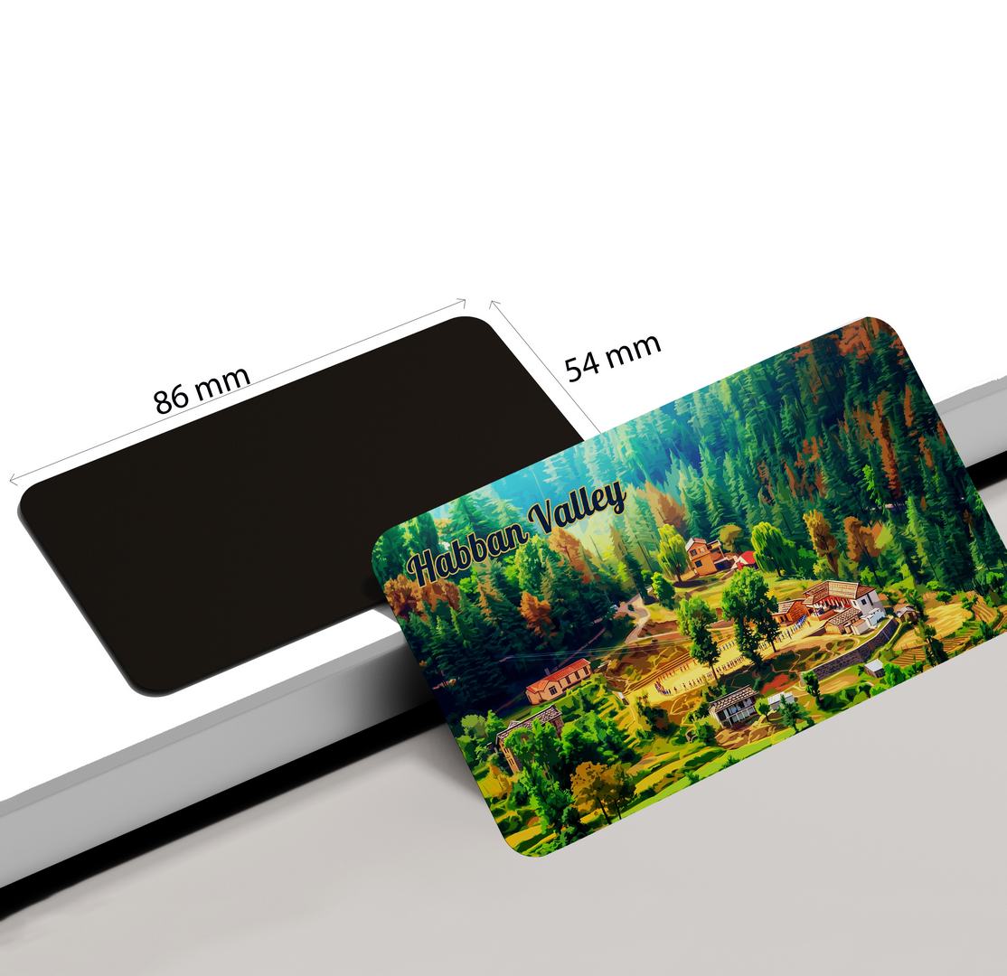 dhcrafts Himachal Pradesh Habban Valley Design Rectangular Fridge Magnet Pack of 1 (8.6cm x 5.4cm)