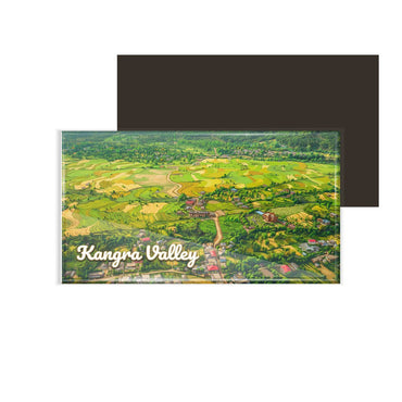 dhcrafts Himachal Pradesh Kangra Valley Design Rectangular Fridge Magnet Pack of 1 (8.6cm x 5.4cm)