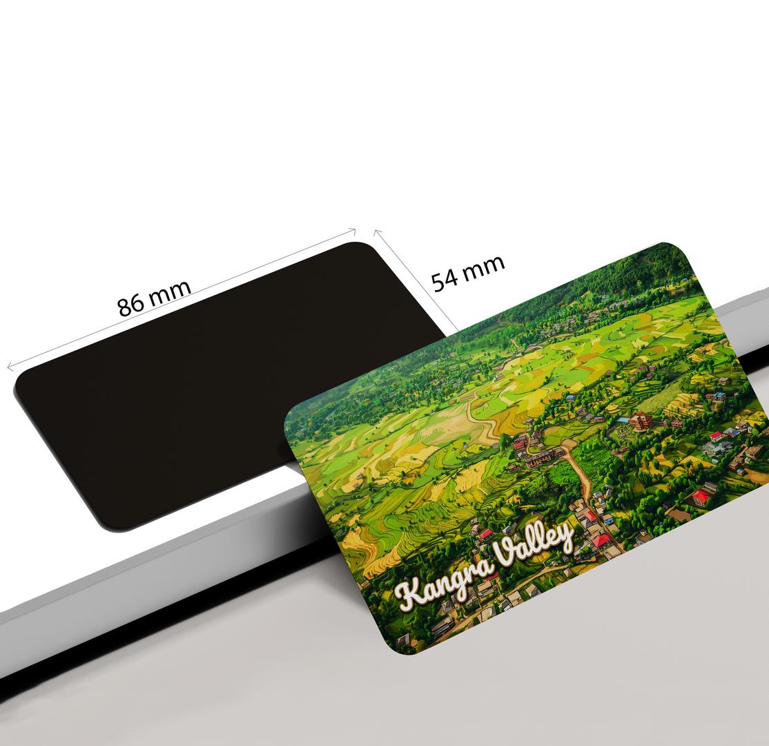 dhcrafts Himachal Pradesh Kangra Valley Design Rectangular Fridge Magnet Pack of 1 (8.6cm x 5.4cm)