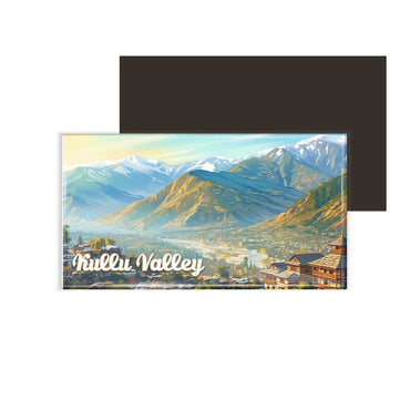 dhcrafts Himachal Pradesh Kullu Valley Design Rectangular Fridge Magnet Pack of 1 (8.6cm x 5.4cm)