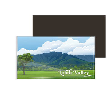 dhcrafts Jammu and Kashmir Lolab Valley Design Rectangular Fridge Magnet Pack of 1 (8.6cm x 5.4cm)