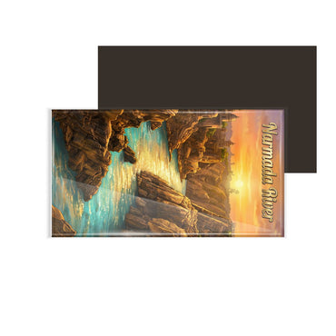 dhcrafts Madhya Pradesh Narmada River Design Rectangular Fridge Magnet Pack of 1 (8.6cm x 5.4cm)