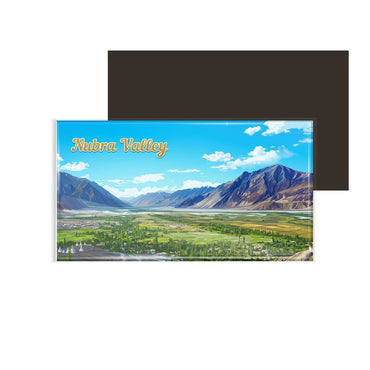 dhcrafts Ladakh Nubra Valley Design Rectangular Fridge Magnet Pack of 1 (8.6cm x 5.4cm)
