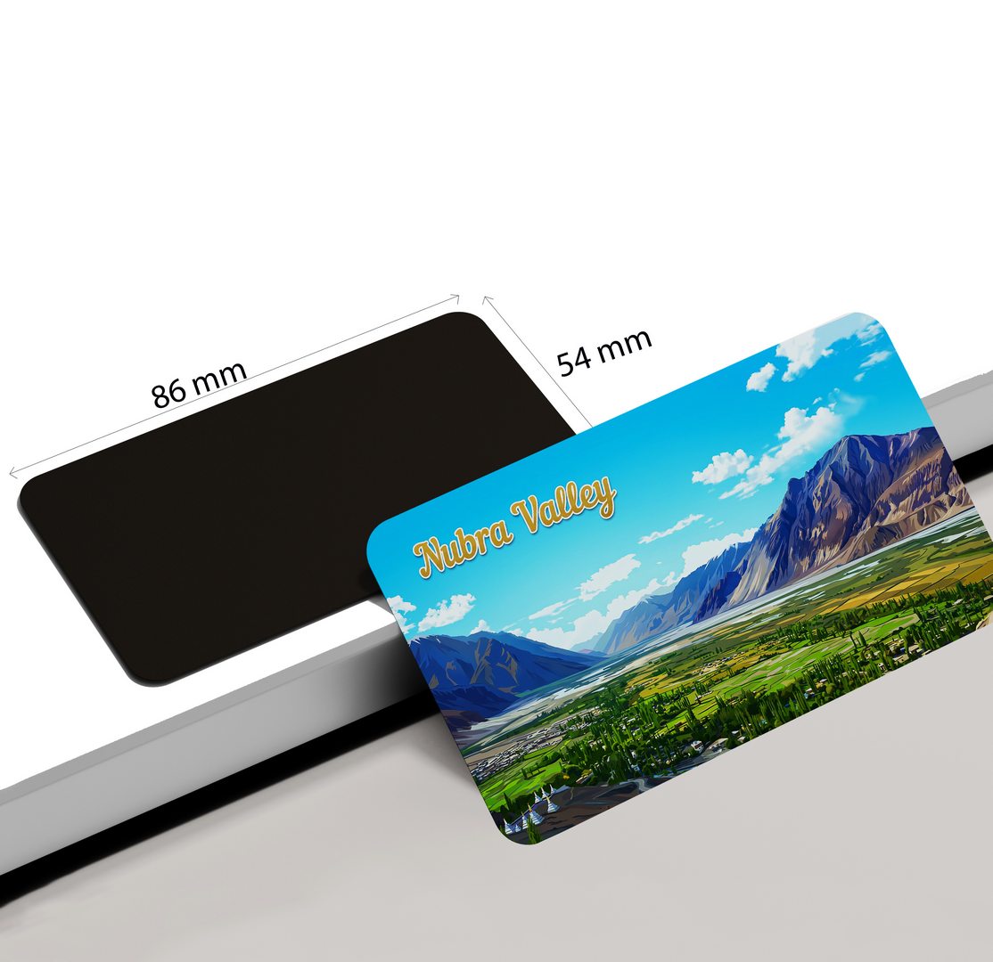 dhcrafts Ladakh Nubra Valley Design Rectangular Fridge Magnet Pack of 1 (8.6cm x 5.4cm)