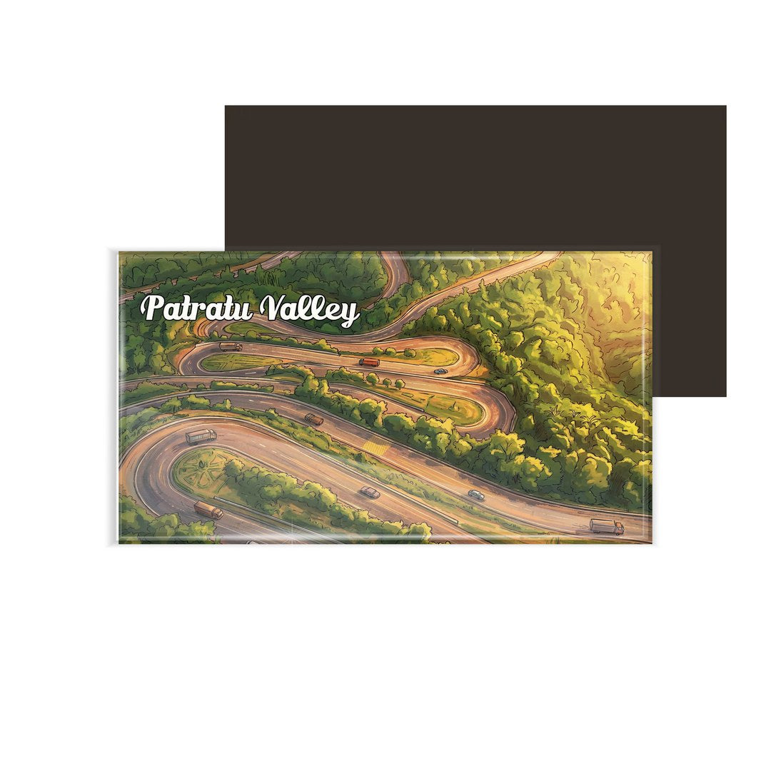 dhcrafts Jharkhand Patratu Valley Design Rectangular Fridge Magnet Pack of 1 (8.6cm x 5.4cm)