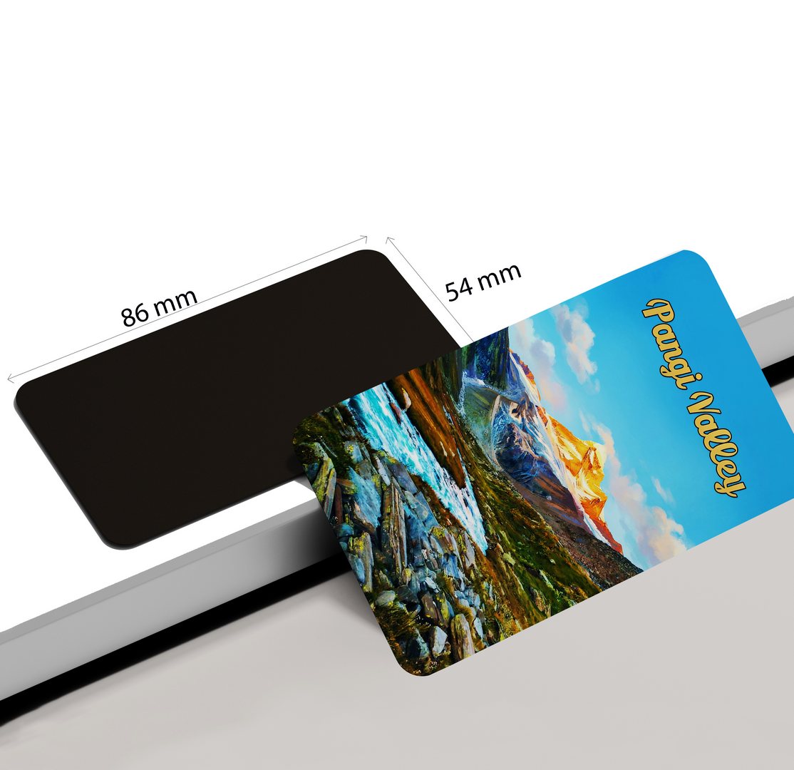 dhcrafts Himachal Pradesh Pangi Valley Design Rectangular Fridge Magnet Pack of 1 (8.6cm x 5.4cm)